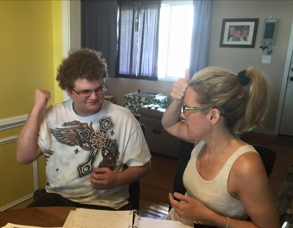 While Dylan may not be able to use his voice, Colleen thought she could help him communicate by teaching him to use his hands to sign. She hopes it'll help him better connect with others.